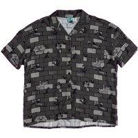 Labyrinth Character Button-Down Short-Sleeved Shirt in Charcoal | Size: 2XL