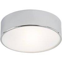Netlighting Darling 35cm Flush Ceiling 2 Light Chrome in Grey