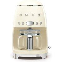 Smeg Filter Coffee Machine 1.4L Digital Display DCF02CRUK Drip in Cream | Size: A