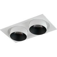 Netlighting Outsider Integrated LED Adjustable Twin Recessed Downlight White 3000K