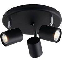 Netlighting Zero Ceiling Triple Spotlight Black GU10