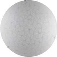 Netlighting Esagram Decorative Flush Ceiling Light White Glass E27