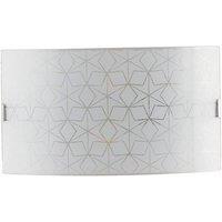 Netlighting Esagram Decorative Flush Ceiling Light White Glass E27