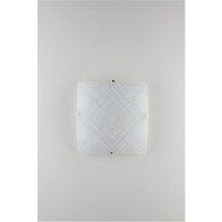 Netlighting Vector Decorative Flush Ceiling Light Glossy White Glass E27