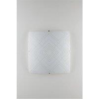 Netlighting Vector Decorative Flush Ceiling Light Glossy White Glass E27