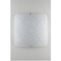 Netlighting Vector Decorative Flush Ceiling Light Glossy White Glass E27