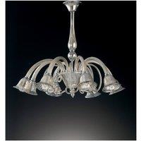 Netlighting POSEIDON 8 Light Multi Arm Pendant Ceiling Light Champagne 93x73cm in Beige | Size: 93x73 cm