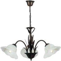 Netlighting BYRON 3 Light Multi Arm Pendant Ceiling Light Rust 64x50cm in Brown | Size: 64x50 cm