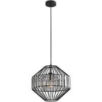 Netlighting OPIUM Wire Frame Pendant Ceiling Light Black 3.5x36.4cm | Size: 3.5x36.4 cm