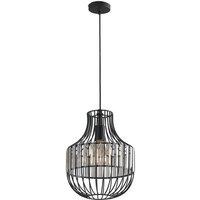 Netlighting OPIUM Wire Frame Pendant Ceiling Light Black 30x36.4cm | Size: 30x36.4 cm