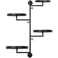 VOGREX 3-Tier Rotating Window Plant Shelf in Black