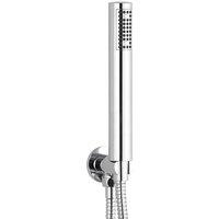 Bathroom Kingdom Essential Chrome Round Hand Shower & Bracket in Silver