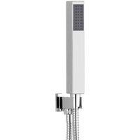 Bathroom Kingdom Essential Chrome Square Hand Shower & Bracket in Silver