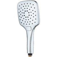 Bathroom Kingdom Menai Chrome Modern Square Hand Shower in Silver