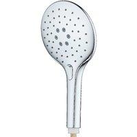 Bathroom Kingdom Essential Chrome Modern Round Hand Shower in Silver