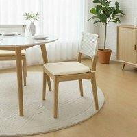 Snug City Foam Seat Pad with Ties Chair Cushion for Dining, Kitchen Seating in Cream