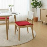 Snug City Foam Seat Pad with Ties Chair Cushion for Dining, Kitchen Seating in Red