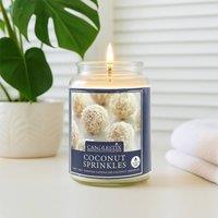 Voltico 18oz Coconut Sprinkles Scented Jar Candle in Yellow
