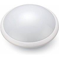 ENER-J 24W LED Bulkhead Ceiling Light in White | Size: 25 cm diameter x 19 cm high