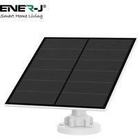ENER-J 5W Crystal cell Solar Panel with 3M charging cable, IP66 (Compatible with SHA5344 Battery Camera Floodlights) in White
