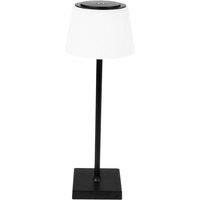ENER-J 4W Table Lamp (Black Housing), 5V with 1800mAh Rechargeable Batteries, CCT & Dimming, 1.5M Cable, IP44 | Size: 25 cm diameter x 19 cm high