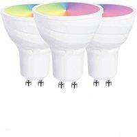 ENER-J Smart WiFi GU10 LED Bulb 3 Pack 5W RGBW 2700K-6000K 420 Lumens 230V in White | Size: 25 cm diameter x 19 cm high