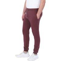 Smart Living Men's Mens Slim Leg Joggers with Cuffed Hem & Pockets in Burgundy | Size: Medium