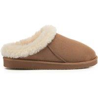 VIVA Women's Polar Women's Faux Suede Clog Style House Slippers - Shearling-Lined in Tan | Size: 7