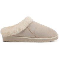 VIVA Women's Polar Women's Faux Suede Clog Style House Slippers - Shearling-Lined in Beige | Size: 8