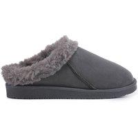 VIVA Women's Polar Women's Faux Suede Clog Style House Slippers - Shearling-Lined in Grey | Size: 5
