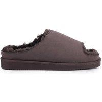 VIVA Women's Polar Women's Fur Lined Slide Slippers - Suede Upper, Cozy Faux Fur in Dark Brown | Size: 5