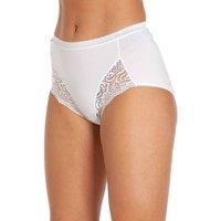 La Marquise Women's 6 Pack Lace Comfort Stretch Maxi Briefs in White | Size: 18
