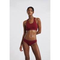 Hunter Women's Herringbone Hipster Brief in Maroon | Size: Medium
