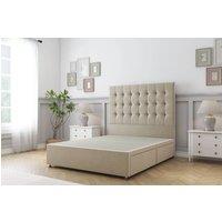 Sloomy Alabama Coniston Divan Bed Base 2 Drawers - 54" Standing Headboard in Cream | Size: Double