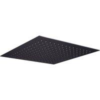 Bathroom Kingdom 250mm Black Square Stainless Steel Slim Shower Head