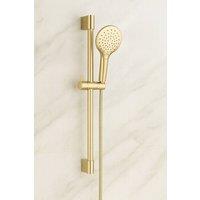 Bathroom Kingdom Menai Premium Brushed Brass 3 Mode Riser Kit in Gold