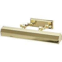 Netlighting Chawton 2 Light Medium Picture Wall Light Brass E14 in Yellow