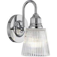 Netlighting Addison 1 Light Wall Light Polished Chrome IP44 in Grey