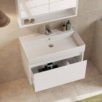 Banyetti Mino 800mm WallHung Vanity Unit with 1 TH Basin-Gloss White