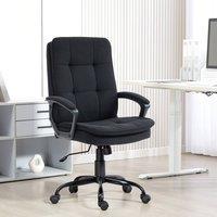HOMCOM Office Chair, Computer Desk Chair with Dual-Layer Padding in Black