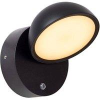 Lucide 'FINN' Modern Non Dimmable Day Night Sensor Stylish Outdoor Wall Light in Black