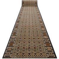 RugsX Keshan Wool Runner in Beige | Size: 90 cm x 400 cm