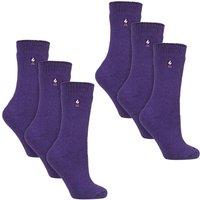 Heat Holders Women's 6 Pairs Original Thick Winter Thermal Socks in Purple | Size: 4-8