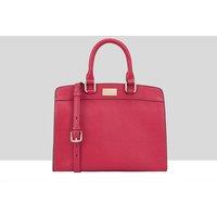 Paul Costelloe Women's 'Myanmar' 100% Real Leather Day Bag in Pink