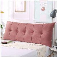 Living and Home Cozy Upholstered Headboard Pillow in Pink | Size: Large