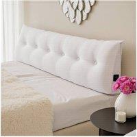 Living and Home Wedge Headboard Pillow with Removable Cover in White | Size: Large