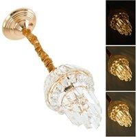 Living and Home Elegant Crystal Pendant Light in Gold
