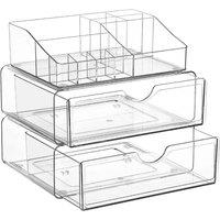 VOGREX Clear Makeup Organiser Cosmetic Vanity Case Box