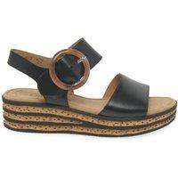 Gabor Women's 'Andre' Wedge Sandals in Black | Size: 5