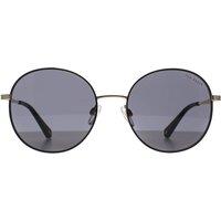 Ted Baker Women's Round Black Shiny Gold Grey TB1744 Viola